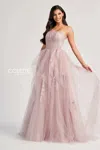 Colette By Daphne Cl8120 Sequin Long Ball Gown Formal Prom Dress In Pink