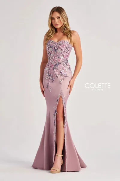 Colette By Daphne Cl8410 Long Sequin Beaded Mermaid Formal Prom Dress