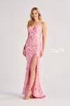 Colette By Daphne Cl8465 Long Fit Formal Sequin Prom Dress In Multi