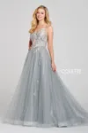 Colette By Daphne Colette Cl12138 Applique Long Formal Prom Dress
