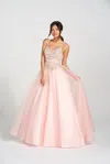 Colette By Daphne Colette Cl12205 Glitter Prom Long Formal Dress In Pink
