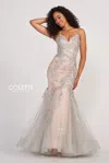 Colette By Daphne Colette Cl2004 Glitter Formal Mermaid Prom Long Dress In White