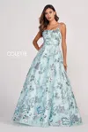 Colette By Daphne Colette Cl2011 Long Prom Sequin Formal Ball Gown In Blue