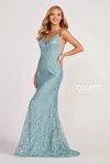Colette By Daphne Colette Cl2019 Glitter Prom Long Formal Dress In Green
