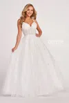 Colette By Daphne Colette Cl2026 Long Formal Applique Prom Ball Gown In White