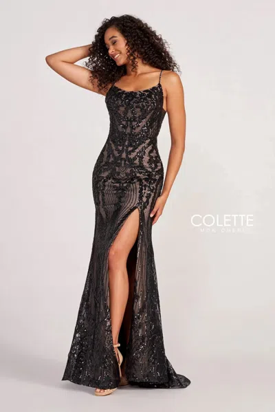 Colette By Daphne Colette Cl2035 Prom Sequin Formal Long Dress In Multi
