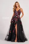 Colette By Daphne Colette Cl2069 Long Formal Floral Beaded Applique Prom Dress In Multi