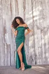 Colette By Daphne Colette Cl5129 Long Formal Sequin Prom Dress In Green