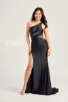 Colette By Daphne Colette Cl5207 Long Formal Mermaid Prom Dress In Black