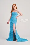 Colette By Daphne Colette Cl5238 Long Sequin Mermaid Formal Fitted Prom Dress