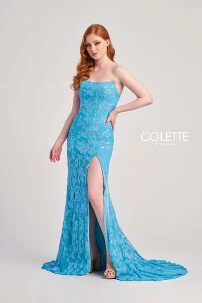 Colette By Daphne Colette Cl5238 Long Sequin Mermaid Formal Fitted Prom Dress