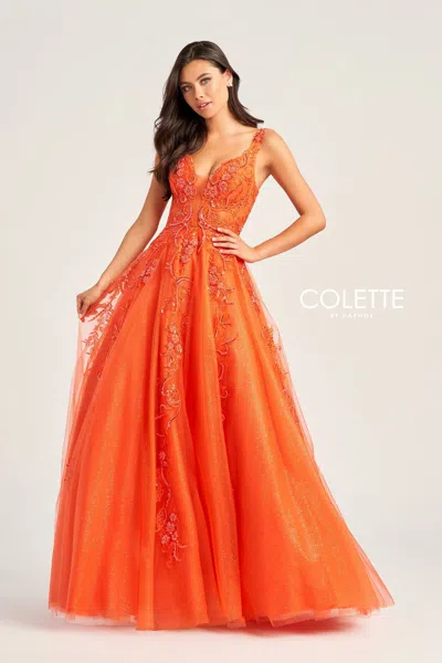 Colette By Daphne Colette Cl5261 Glitter Long Formal Sequin Prom Dress In Multi