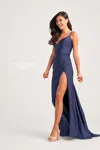Colette By Daphne Colette Cl5278 Fitted Long Prom Mermaid Formal Dress In Blue