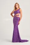 Colette By Daphne Colette Cl5281 Long Mermaid Prom Formal Dress In Purple