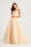 Colette By Daphne Colette Cl5288 Sequin Prom Long Formal Ball Gown In Neutral