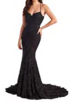 Colette By Mon Cheri Sweetheart Lace Mermaid Gown In Black