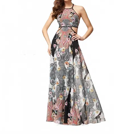 Colette By Mon Cheri Women's Formal Dress In Black Multi