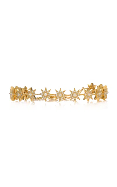 Colette Jewelry Glow Star 18k Yellow Gold Diamond Cuff