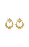 Colette Jewelry Mini Moon & Star 18k Yellow Gold Diamond Earrings