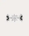 Colette Jewelry Women's 18k Gold Enamel And Diamond Twinkle Star Ring In Black