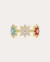 Colette Jewelry Women's 18k Gold Enamel And Diamond Twinkle Star Ring In Multicolor