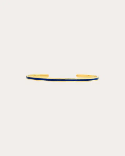Colette Jewelry Women's Blue Enamel & 18k Gold Cuff Bracelet