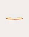 Colette Jewelry Women's Burgundy Enamel & 18k Gold Cuff Bracelet In Red