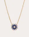 Colette Jewelry Women's Comète 18k Gold Lapis Lazuli And Diamond Pendant Necklace