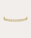 Colette Jewelry Women's Diamond & 18k Gold White Star Enamel Choker In White