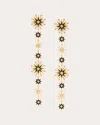 Colette Jewelry Women's Diamond & Black Enamel 18k Gold Pyxis Star Drop Earrings In Black