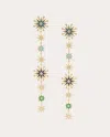 Colette Jewelry Women's Diamond & Blue Enamel 18k Gold Pyxis Star Drop Earrings In Blue