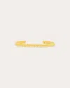 Colette Jewelry Women's Diamond & Yellow Enamel 18k Gold Cuff Bracelet In White