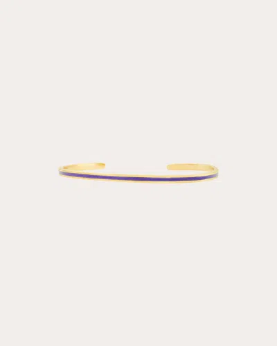 Colette Jewelry Women's Lilac Enamel & 18k Gold Cuff Bracelet