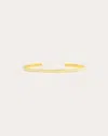 Colette Jewelry Women's White Enamel & 18k Gold Cuff Bracelet In White