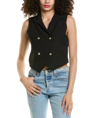 Colette Rose Blazer Vest In Black