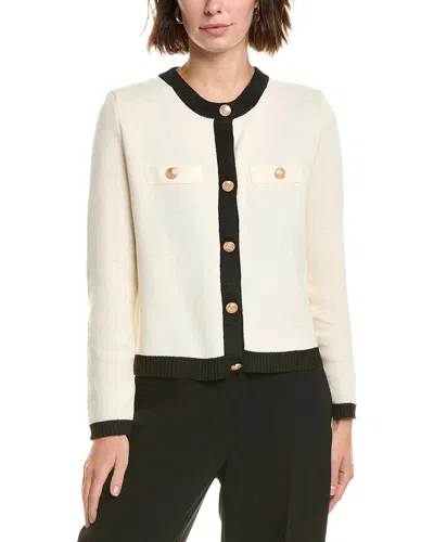 Colette Rose Button Cardigan In Neutral