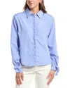 Colette Rose Button Front Top In Blue