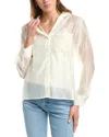 Colette Rose Button Front Top In White