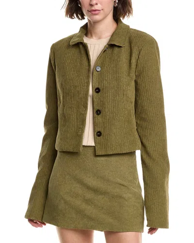 Colette Rose Button Top In Green