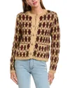 Colette Rose Cardigan In Gold
