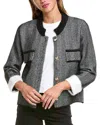 Colette Rose Cardigan In Gray