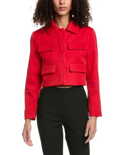 Colette Rose Cropped Jacket In Red