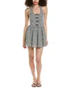 Colette Rose Embroidered Mini Dress