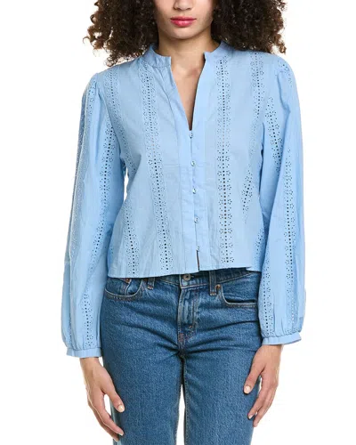 Colette Rose Eyelet Top In Blue
