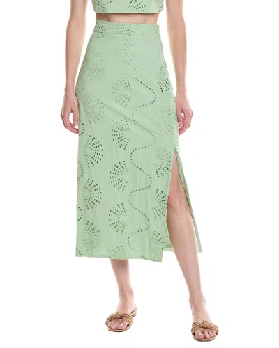 Colette Rose Maxi Skirt In Green