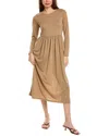 Colette Rose Midi Dress In Beige
