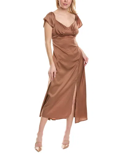 Colette Rose Midi Dress In Brown