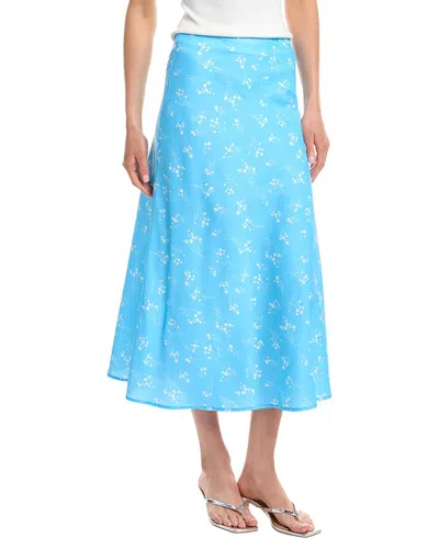 Colette Rose Midi Skirt In Blue