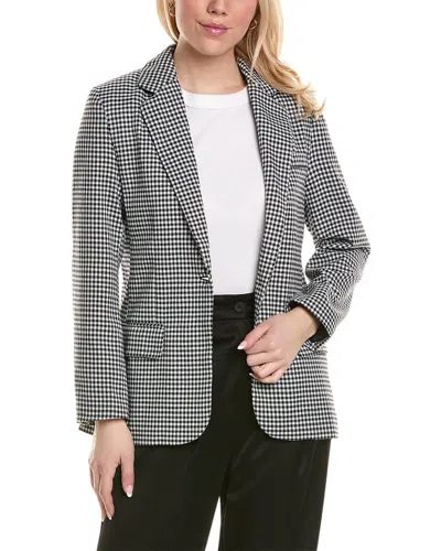 Colette Rose Printed Blazer In White