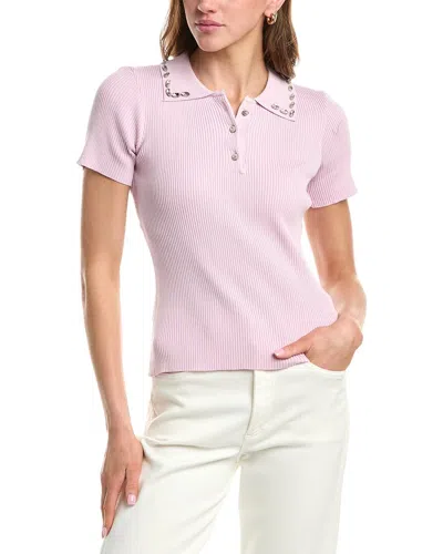 Colette Rose Ribbed Top In Pink